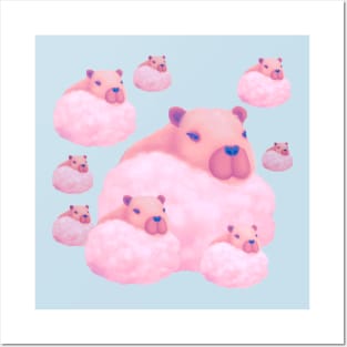 Capybaras In The Clouds Posters and Art